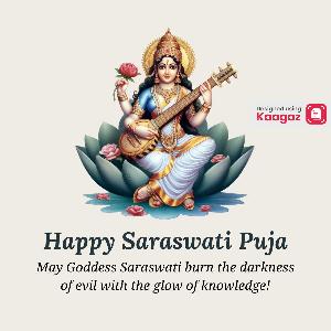 Happy Saraswati Puja Posters status