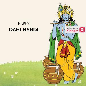 Happy Dahi Handi Posters creative