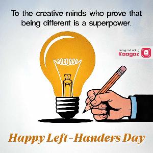Left-Handers Day Posters whatsapp status