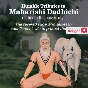 Maharishi Dadheech Jayanti Posters instagram post