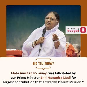 Mata Amritanandamayi Birthday Posters instagram post