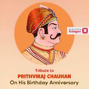 Prithviraj Chauhan Jayanti Posters ad post