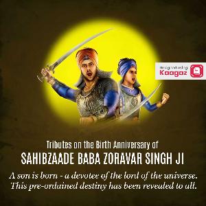 Sahibzada Baba Joravar Singh Ji Jayanti Posters creative